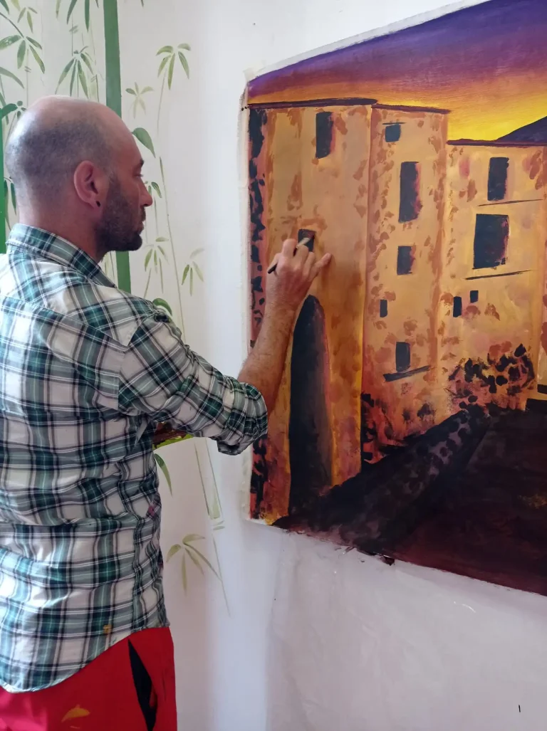 damian dipinge il quadro che ci lascerà