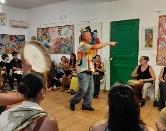Group Travel in Palermo: Drum Circle Experience