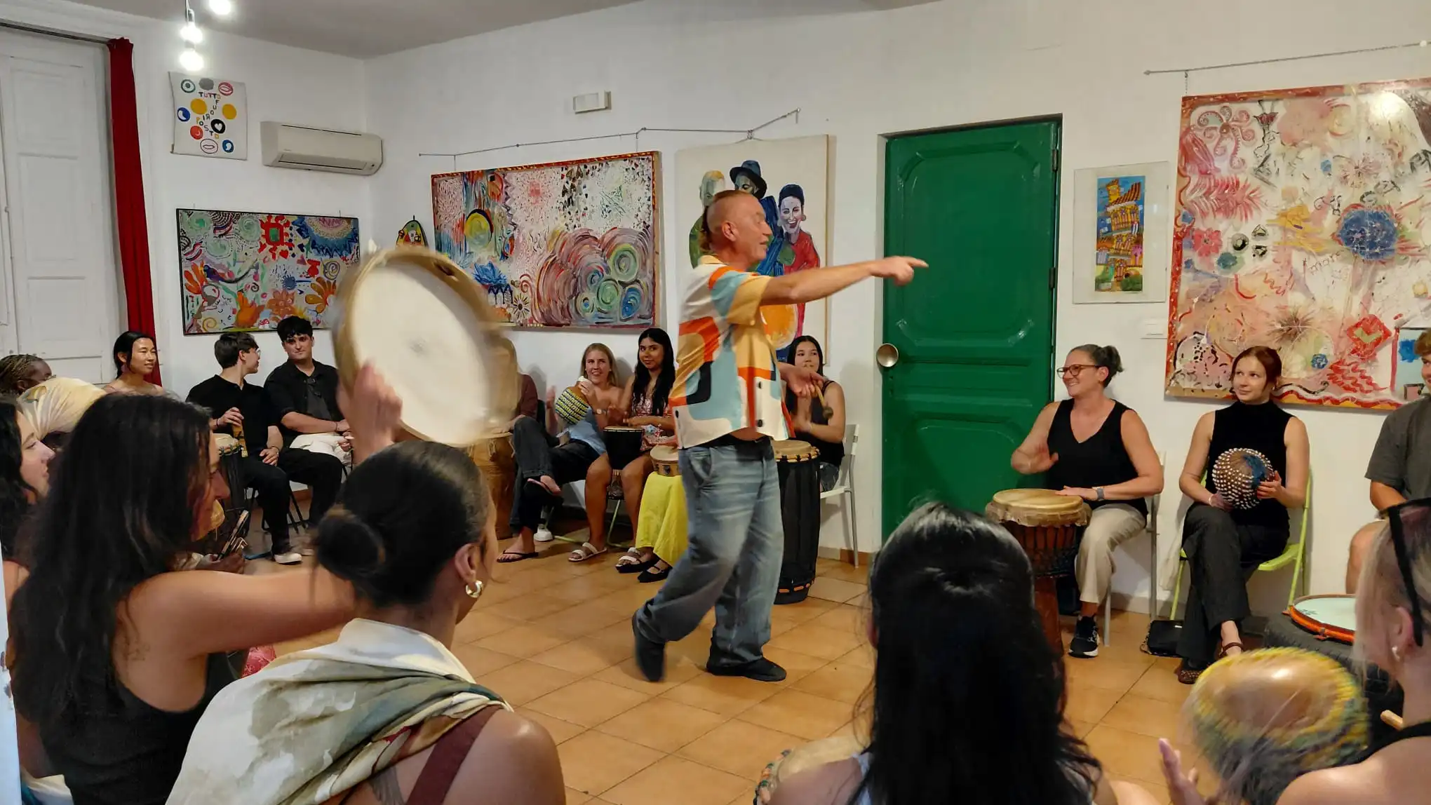 Group Travel in Palermo: Drum Circle Experience